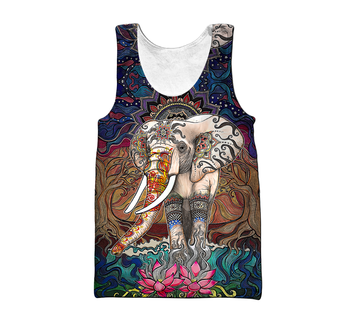 Mandala 3D All Over Printed Unisex Shirts Mandala Elephant