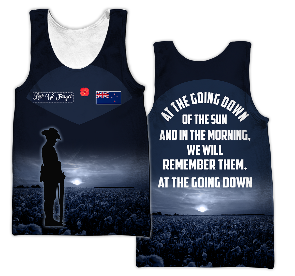 Premium Lest We Forget New Zealand Veteran 3D All Over Printed