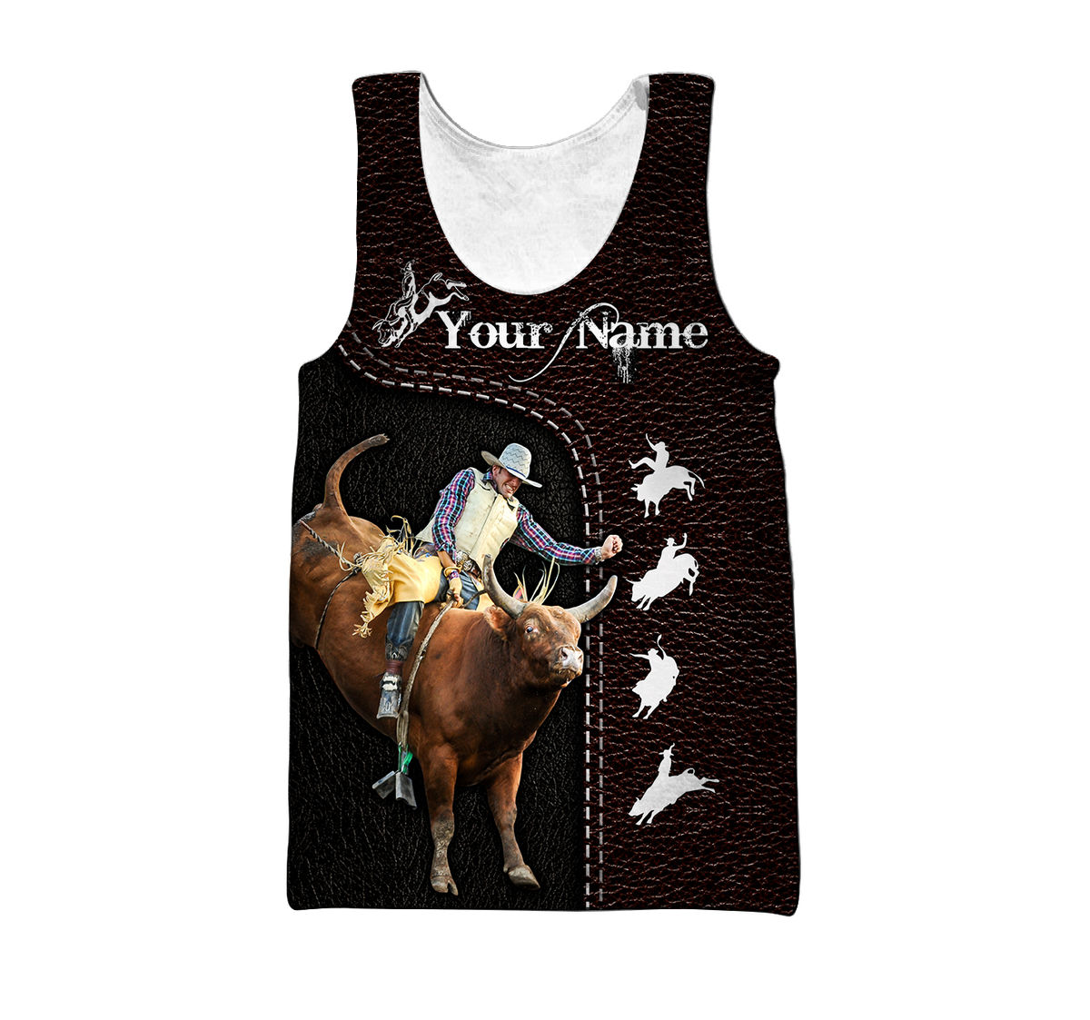 Customize Name Bull Riding 3D All Over Printed Unisex Shirts