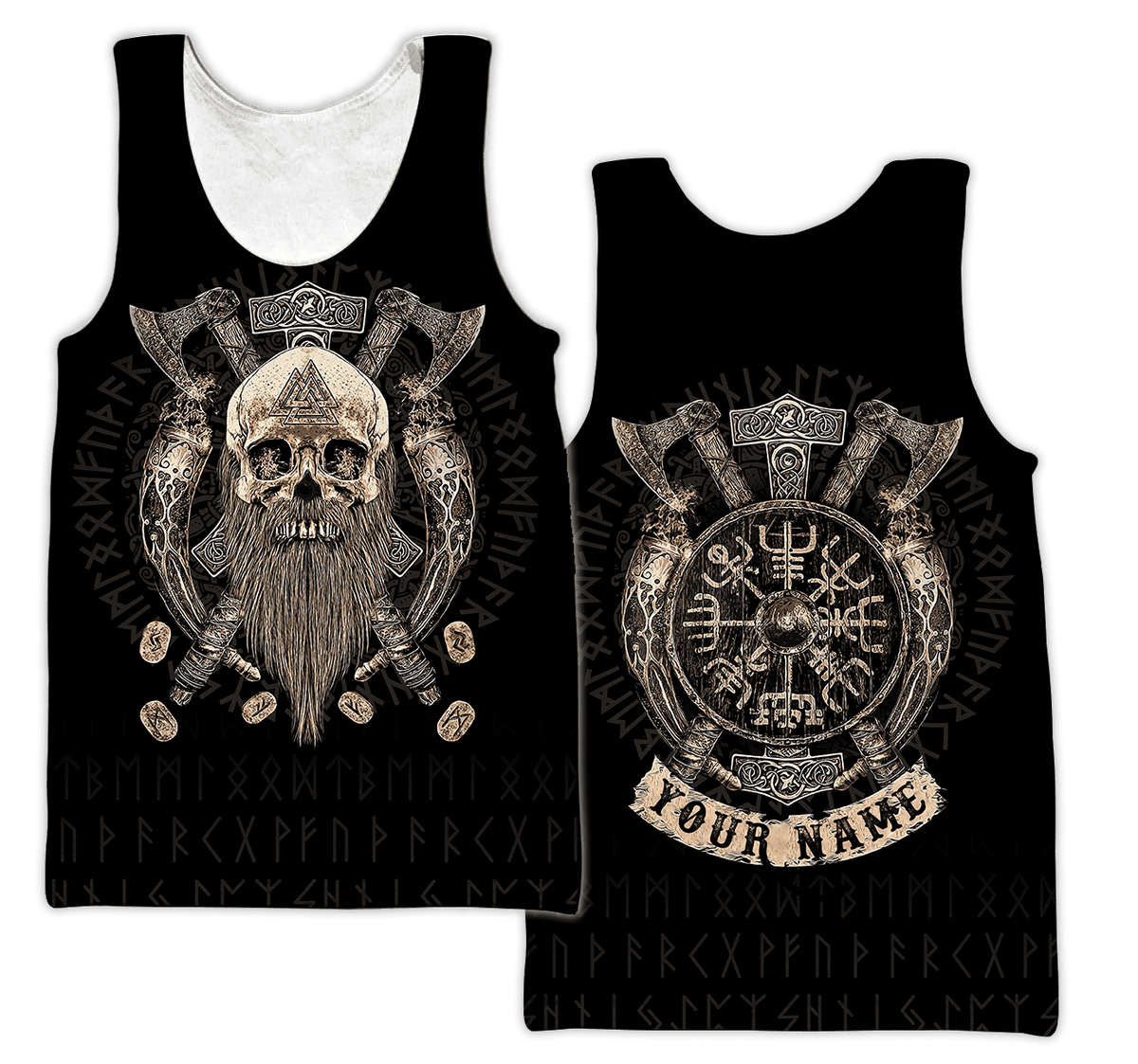 Customized Name Viking 3D All Over Printed Unisex Shirts