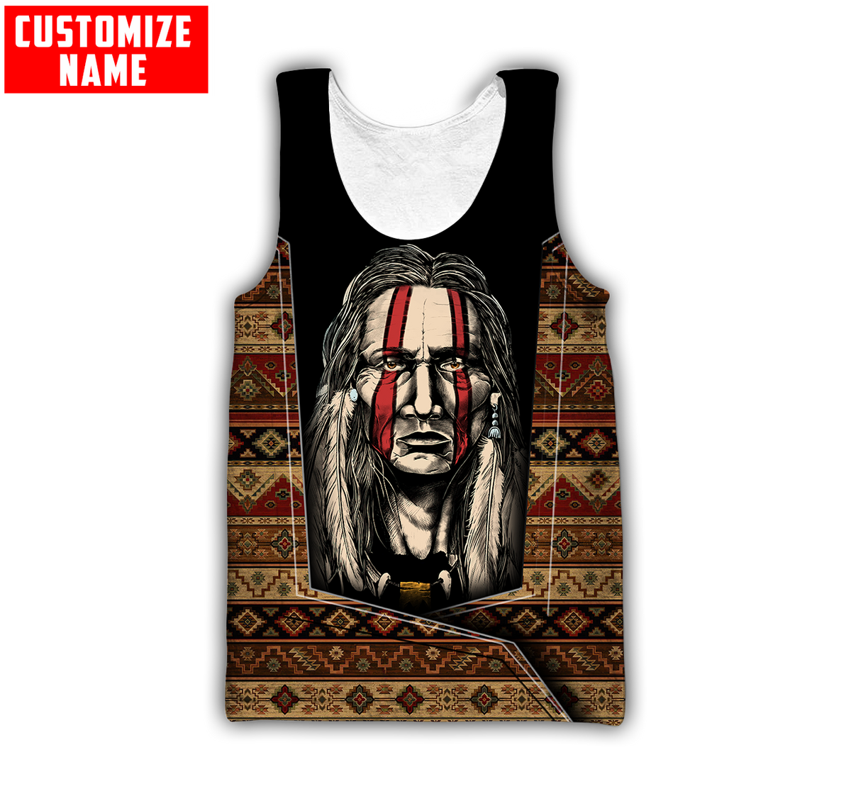 Customized Name Native American 3D All Over Printed Unisex Shirts