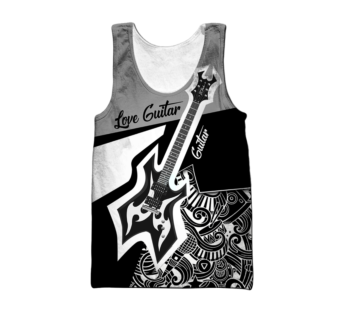 Love Guitar All Over Printed Unisex Shirts