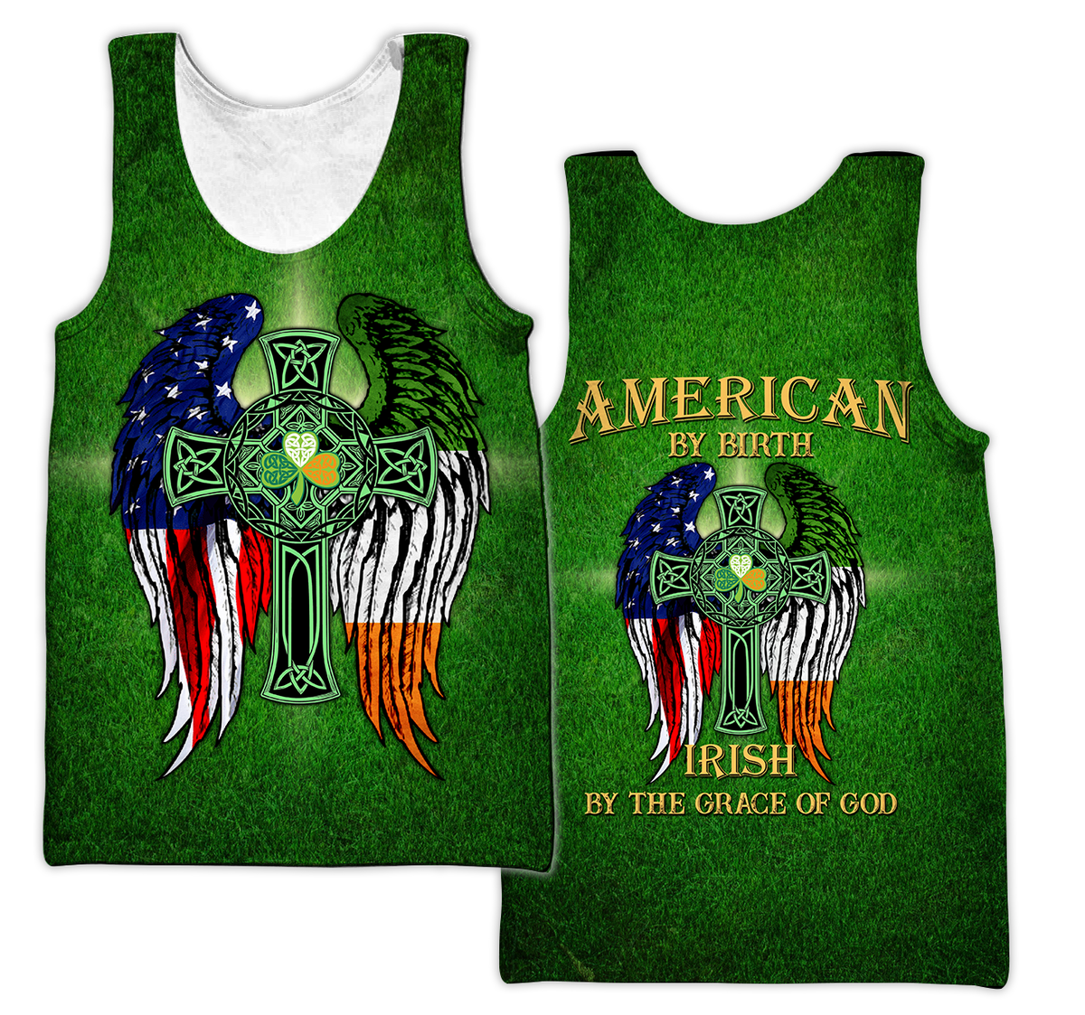 American By Birth - Irish By The Grace Of God 3D All Over Printed Unisex Shirts DQB02012101