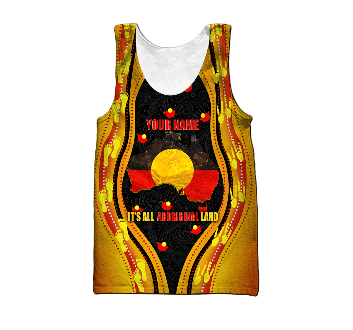 Custom name Proud to be Aboriginal Golden style 3d printed shirts