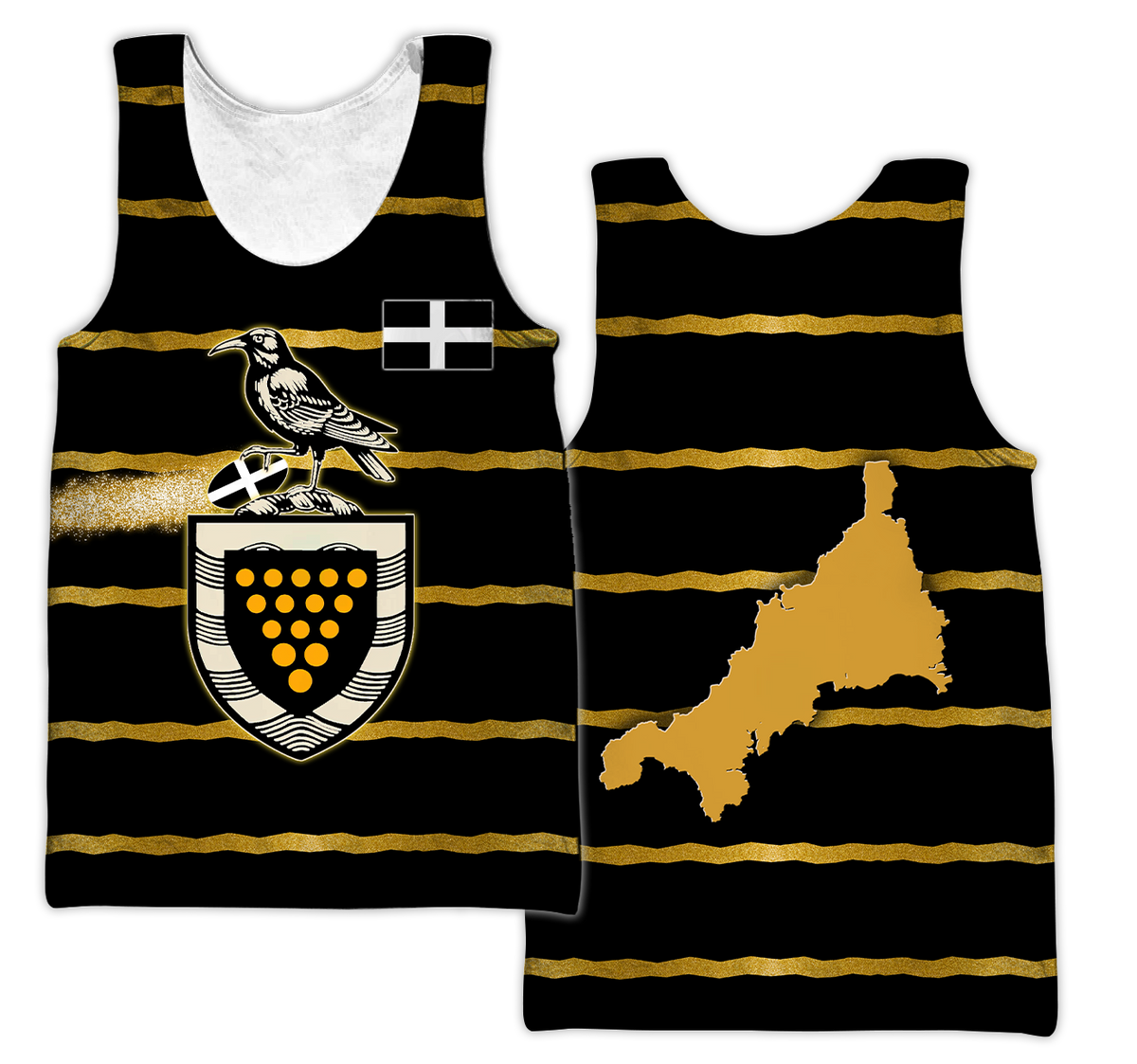 Premium 3D Printed Unisex Cornwall Rugby Shirts MEI