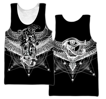 Egyptian Gods Ancient Tattoo black ver unisex 3d print shirts