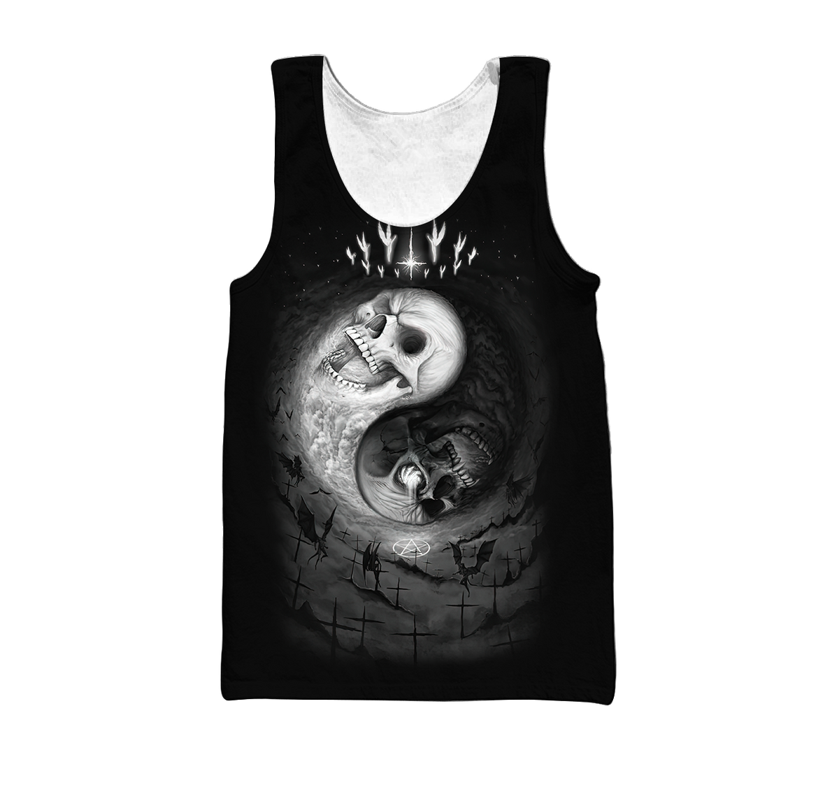 Yin Yang Skull Hoodie For Men And Women MH25012102