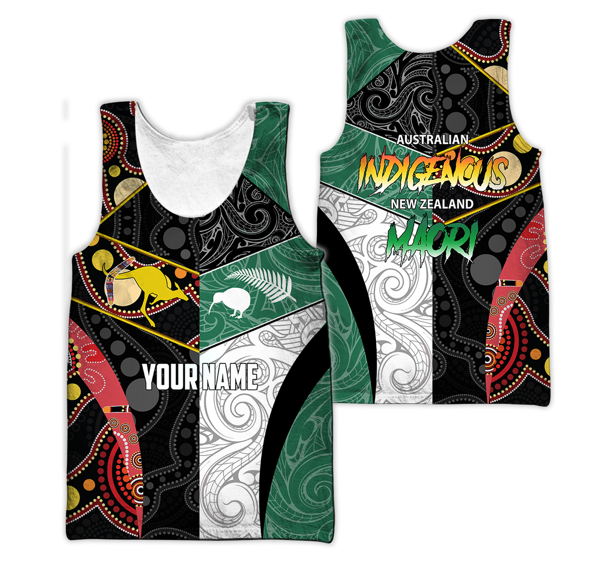 Custom Name Australia Indigenous And New Zealand Maori 3D All Over Printed Unisex