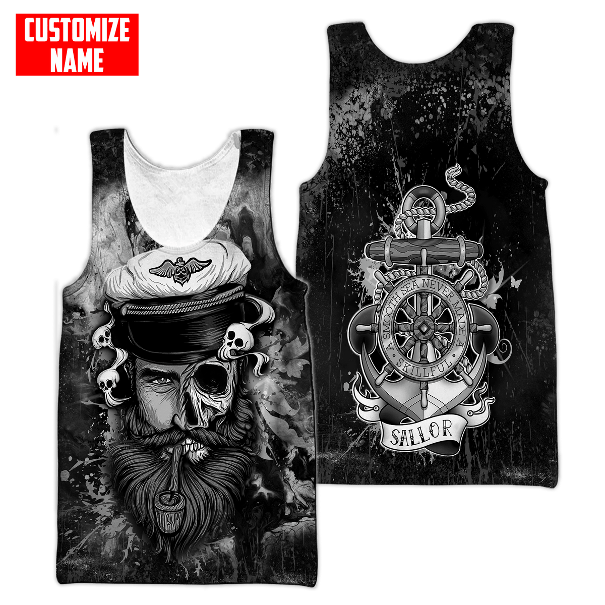 Customized name A Smooth Sea Never Made A Skillful Sailor 3D Printed Shirts