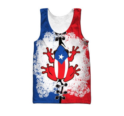Customize Name Puerto Rico 3D All Over Printed Unisex Shirts