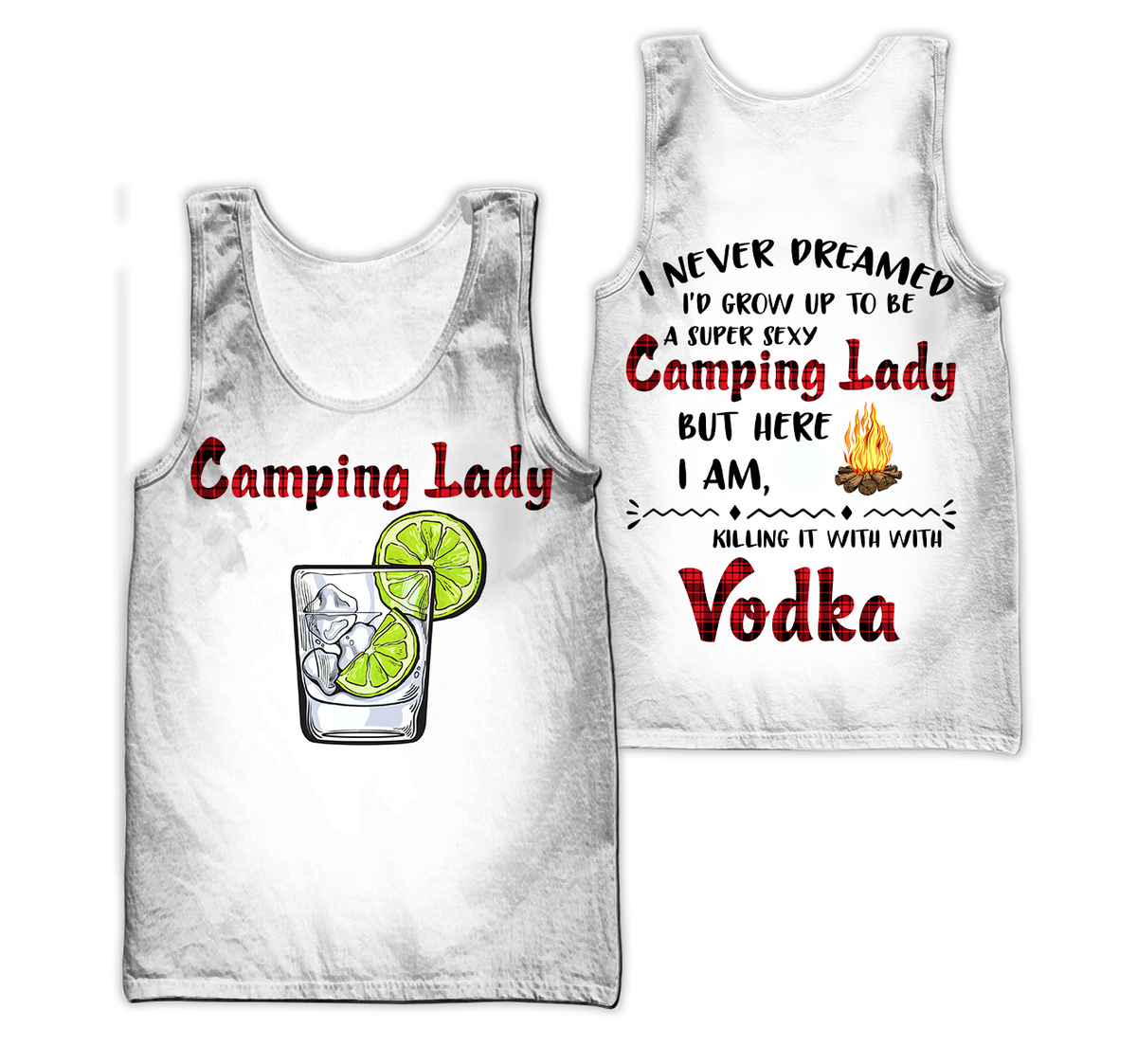 3D All Over Printed Camping  Lady Unisex Shirts Custom Name XT