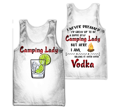 3D All Over Printed Camping  Lady Unisex Shirts Custom Name XT