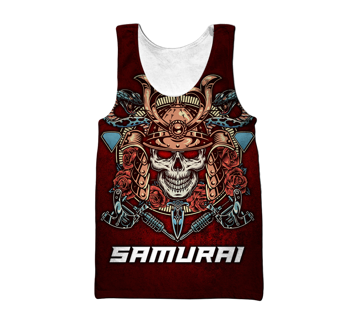 Premium Unisex All Over Printed Samurai Skull Shirts MEI