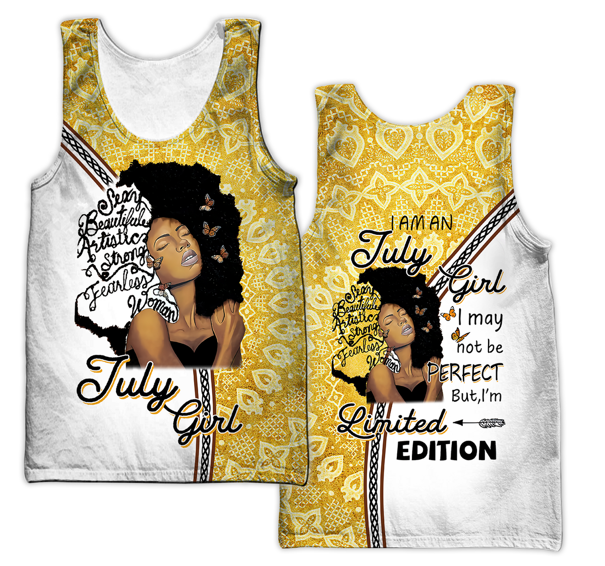 July Girl Personalized  Name 3D All Over Printed Hoodie
