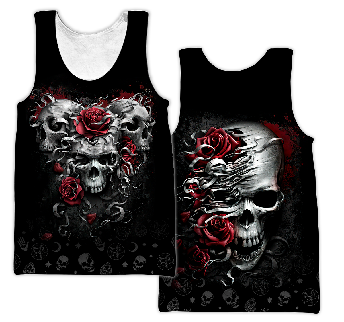 Heart Of Roses Skull Hoodie For Men And Women TNA13032107