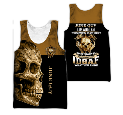 June Guy Skull 3D All Over Printed Unisex Hoodie