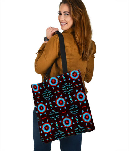 Native American 3D Printed Canvas Tote Bag