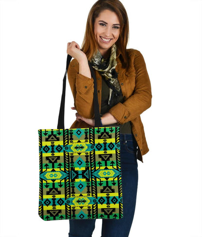 Native American 3D Printed Canvas Tote Bag
