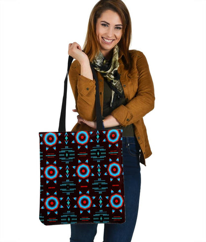 Native American 3D Printed Canvas Tote Bag