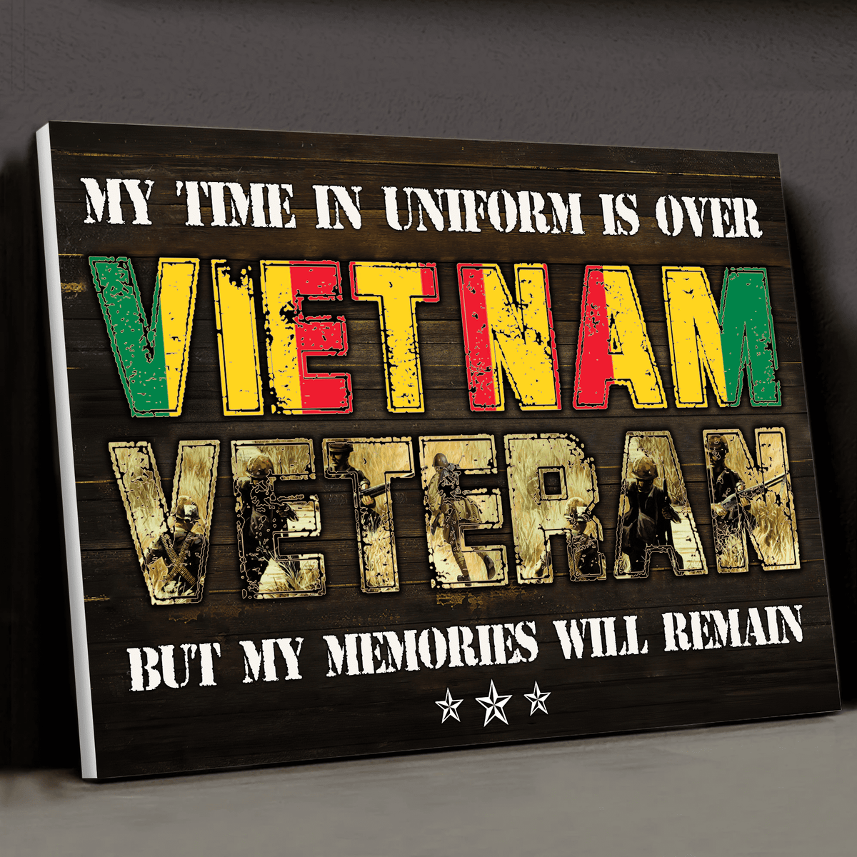 My Time In Uniform Is Over But My Memories Will Remain 3D All Over Printed Canvas Poster