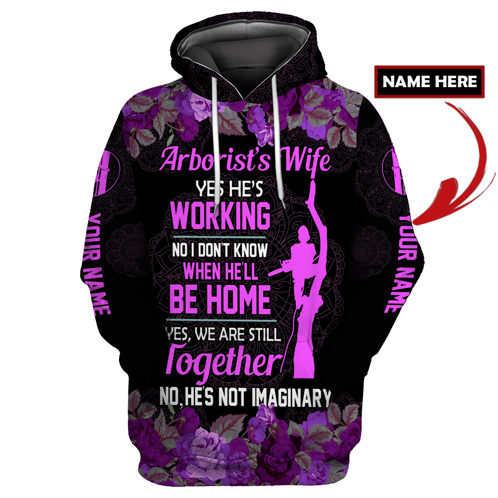 Arborist's wife 3d purple hoodie dress