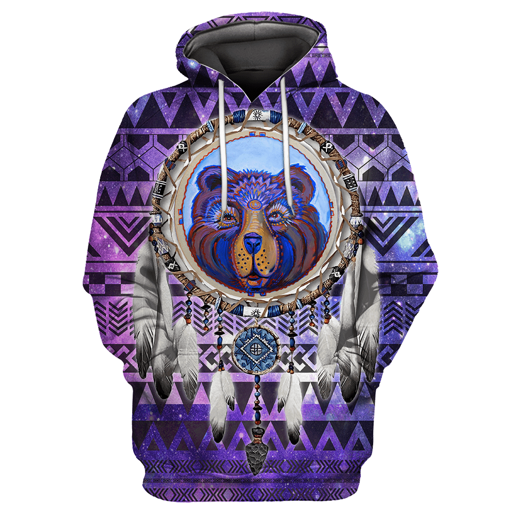 Bear Native American 3D All Over Printed Unisex Shirts
