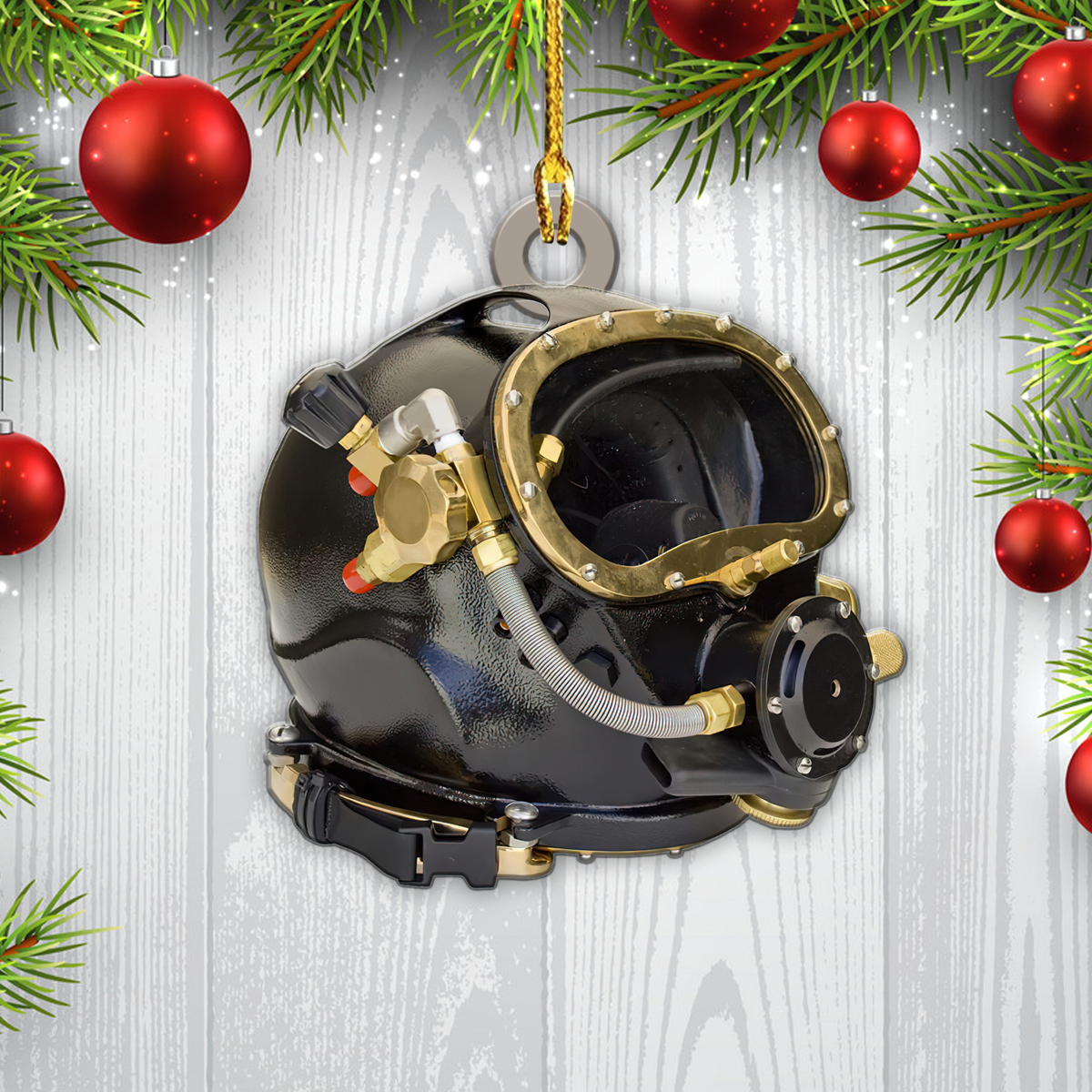 Scuba Diving Helmet Shaped Ornament Scuba Diver