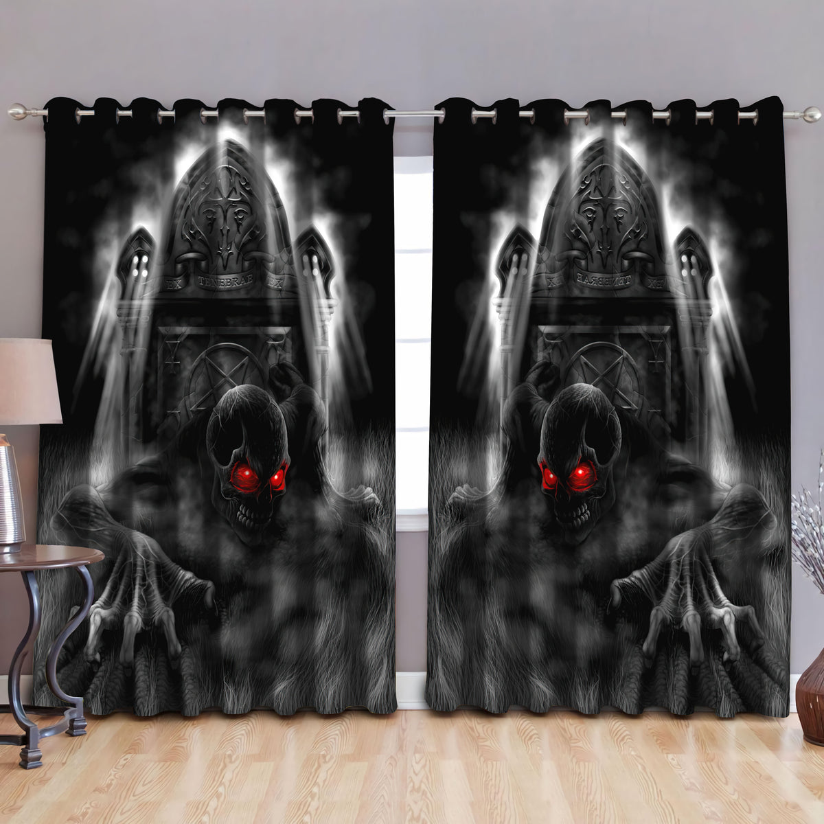 From The Darkness Blackout Thermal Grommet Window Curtains Pi10082003