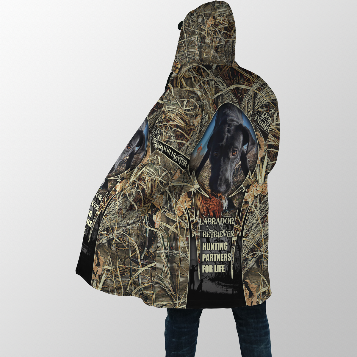 Hunting Labrador 3D Over Printed Unisex Deluxe Hoodie ML