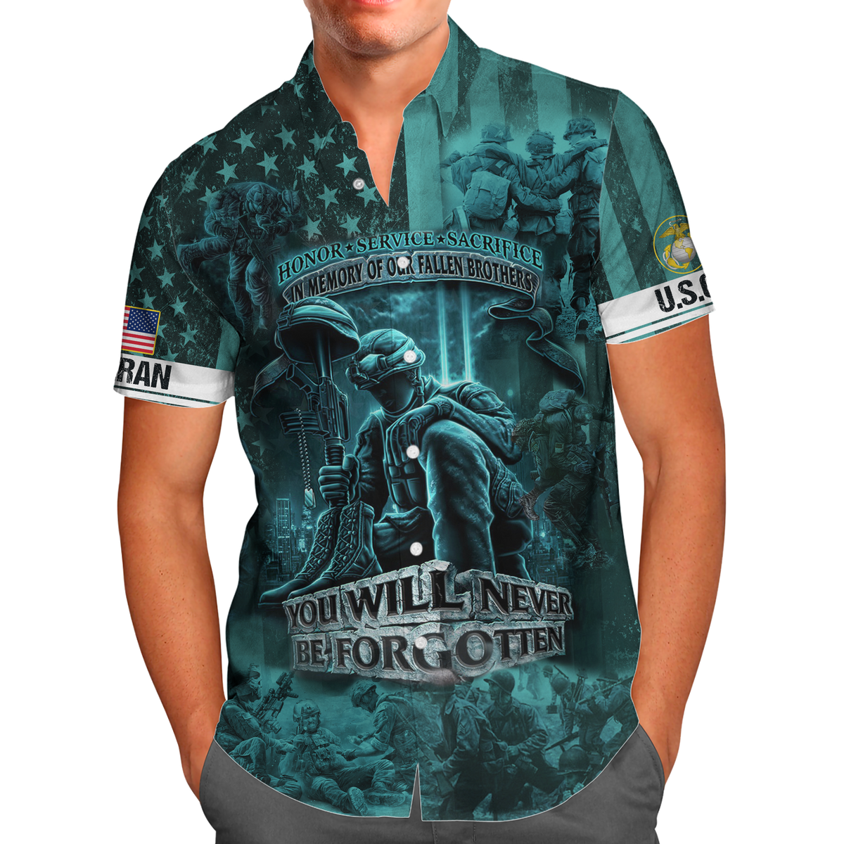US Veteran You Will Never Be Forgotten 3D All Over Printed Unisex Shirts HN14102102