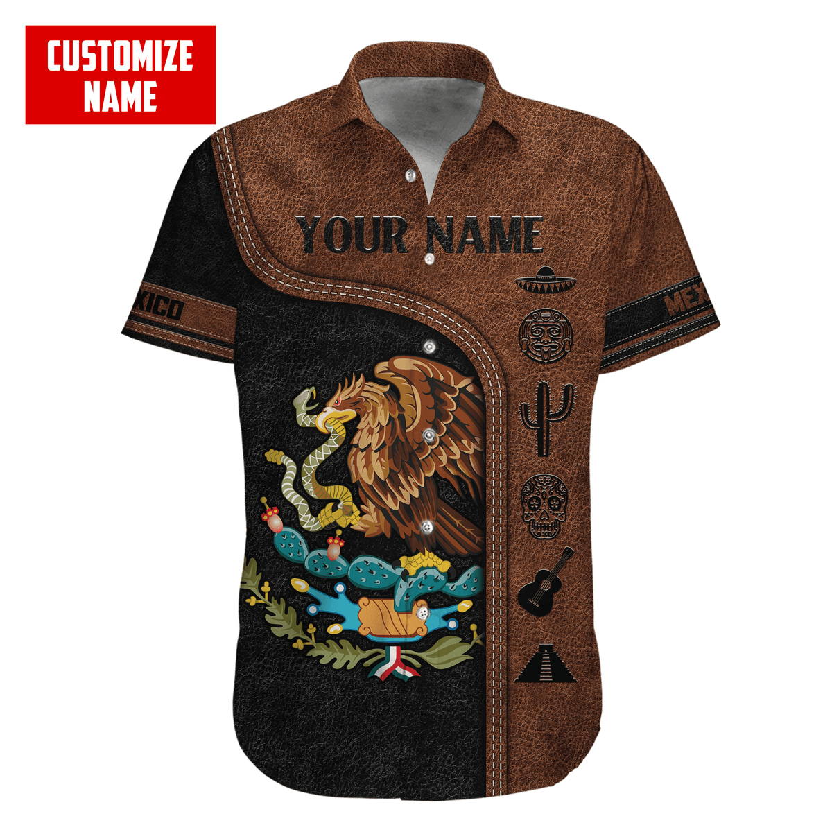 Personalized Name Mexico 3D All Over Printed Hoodie