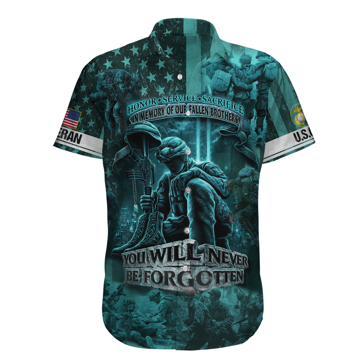 US Veteran You Will Never Be Forgotten 3D All Over Printed Unisex Shirts HN14102102