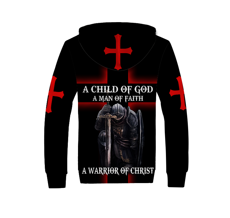 A CHILD OF GOD A MAN OF FAITH A WARRIOR OF CHRIST KNIGHT CHRISTIAN ALL OVER PRINTED SHIRTS