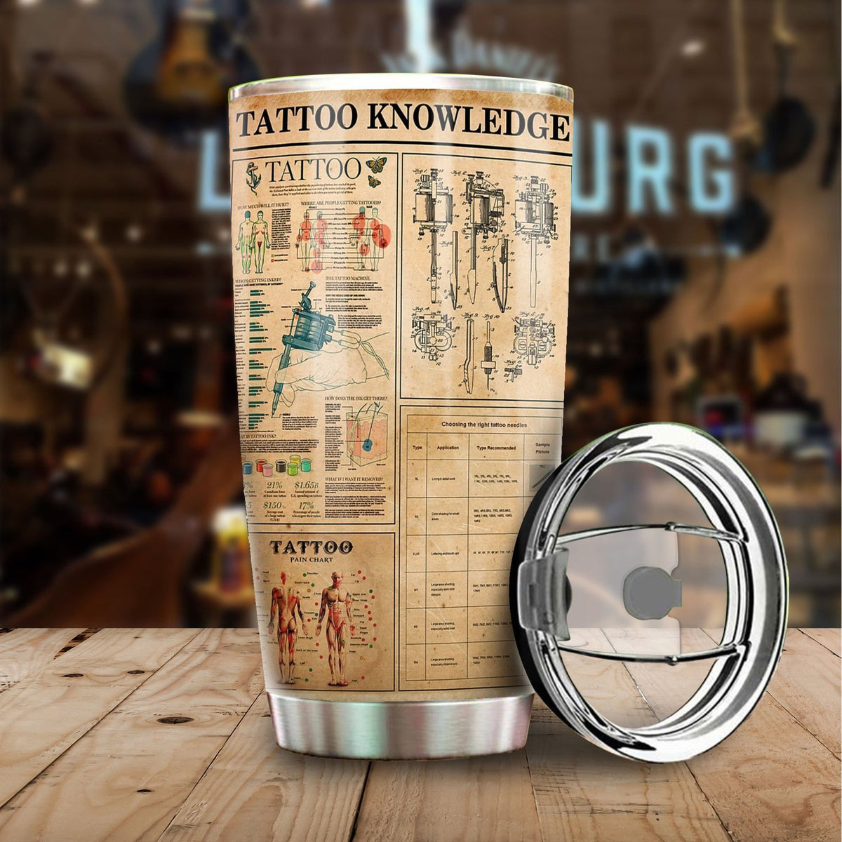 TATTOO KNOWLEDGE STAINLESS STEEL TUMBLER TT190303-TT-Vibe Cosy™