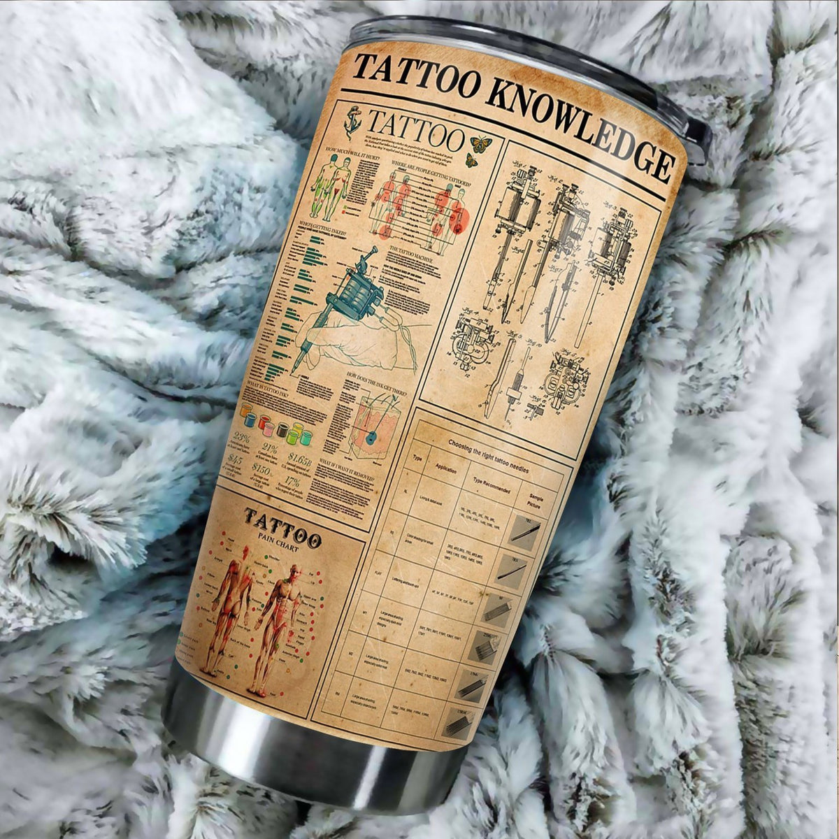 TATTOO KNOWLEDGE STAINLESS STEEL TUMBLER TT190303-TT-Vibe Cosy™
