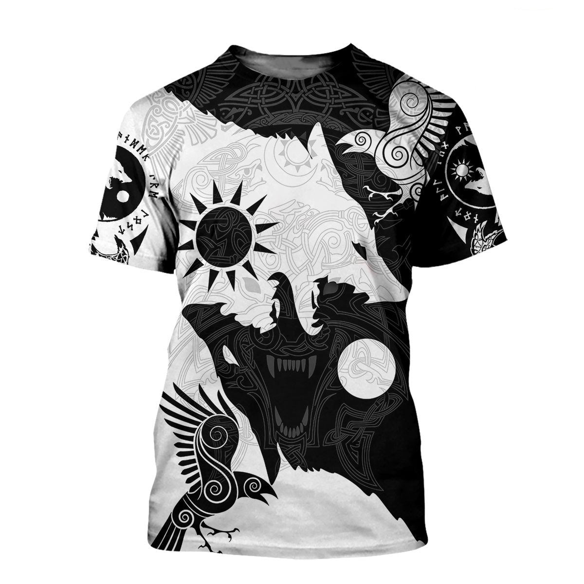 Skoll and Hati 3D All Over Printes Verison 3.0-Apparel-HP Arts-T-Shirt-S-Vibe Cosy™