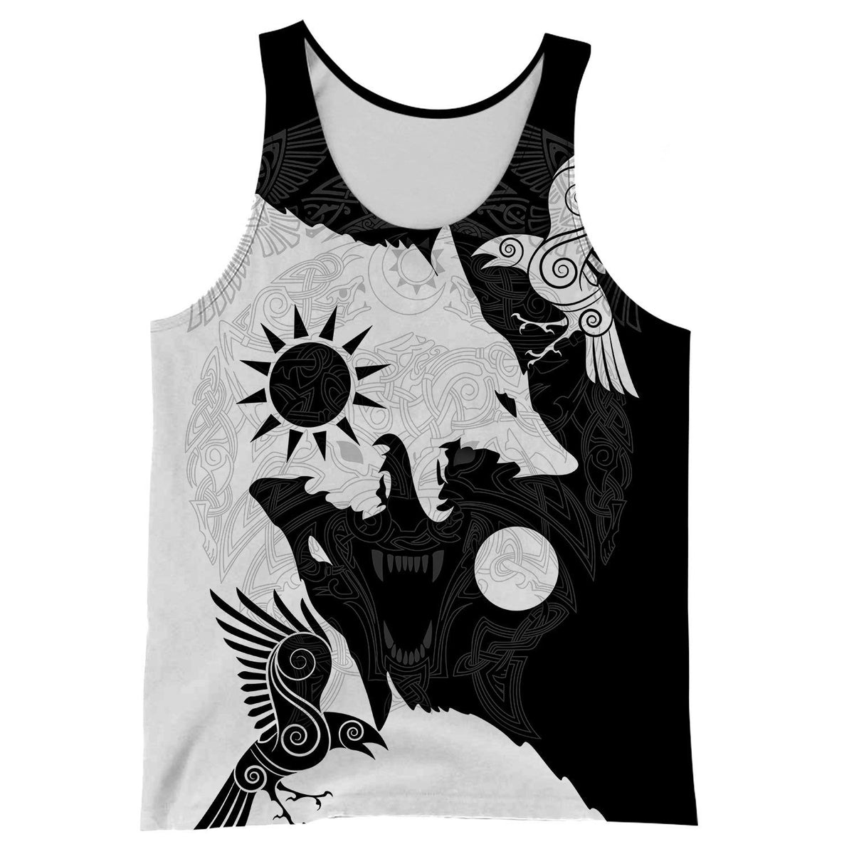 Skoll and Hati 3D All Over Printes Verison 3.0-Apparel-HP Arts-Tank top-S-Vibe Cosy™