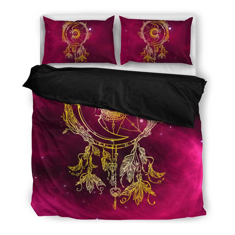 Burgundy Moon and Sun Bedding Set HAC090609-NM-Bedding Set-NM-Twin-Vibe Cosy™