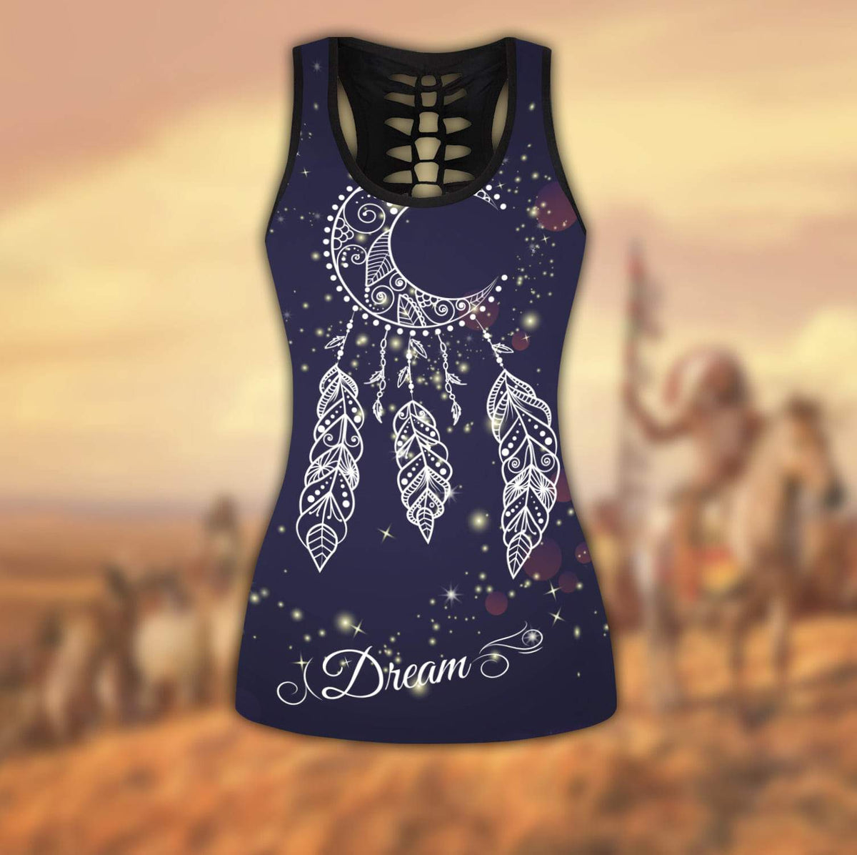 Native American 3D All Over Printed Legging + Hollow Tank