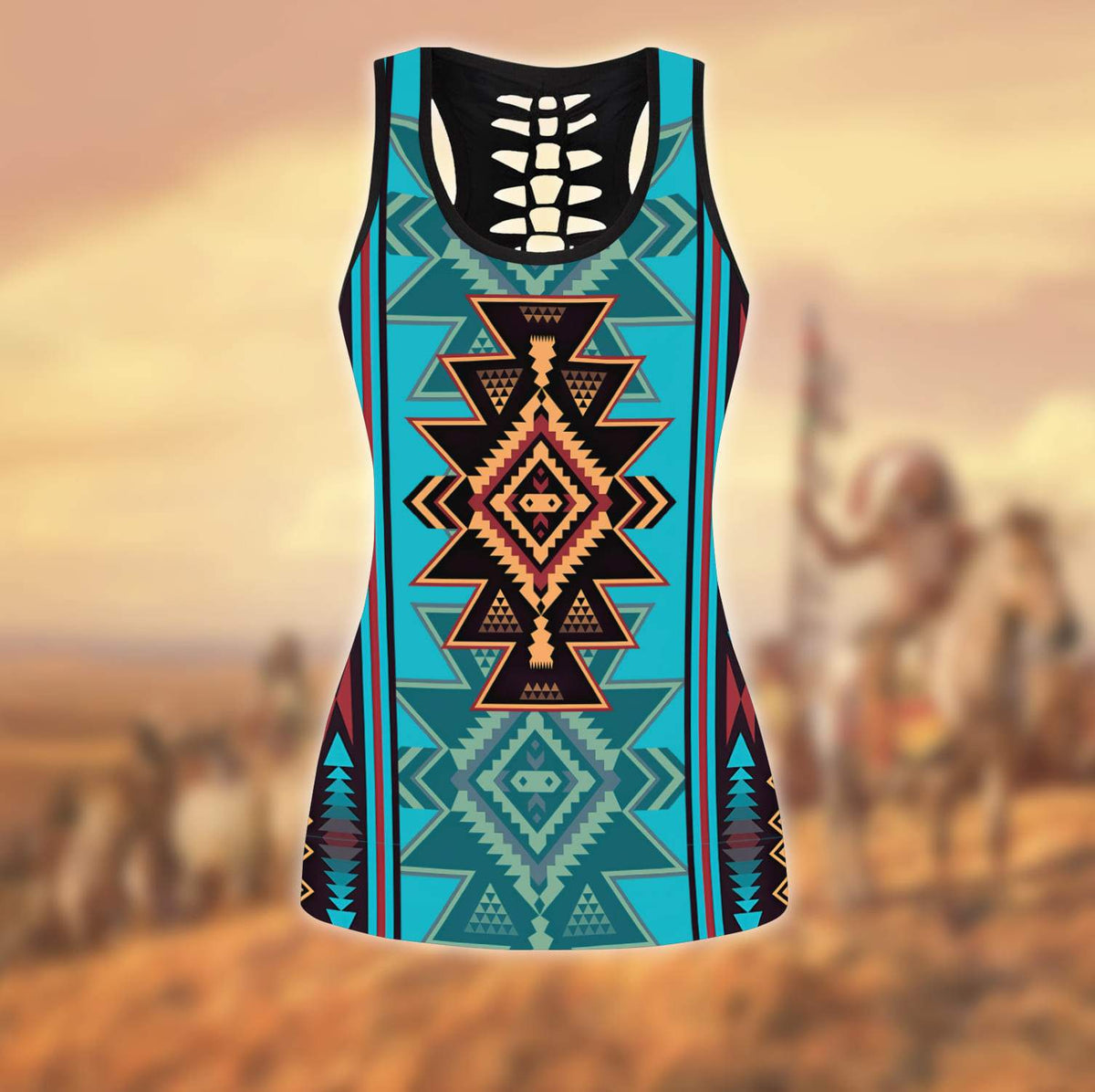 Native American 3D All Over Printed Legging + Hollow Tank Combo