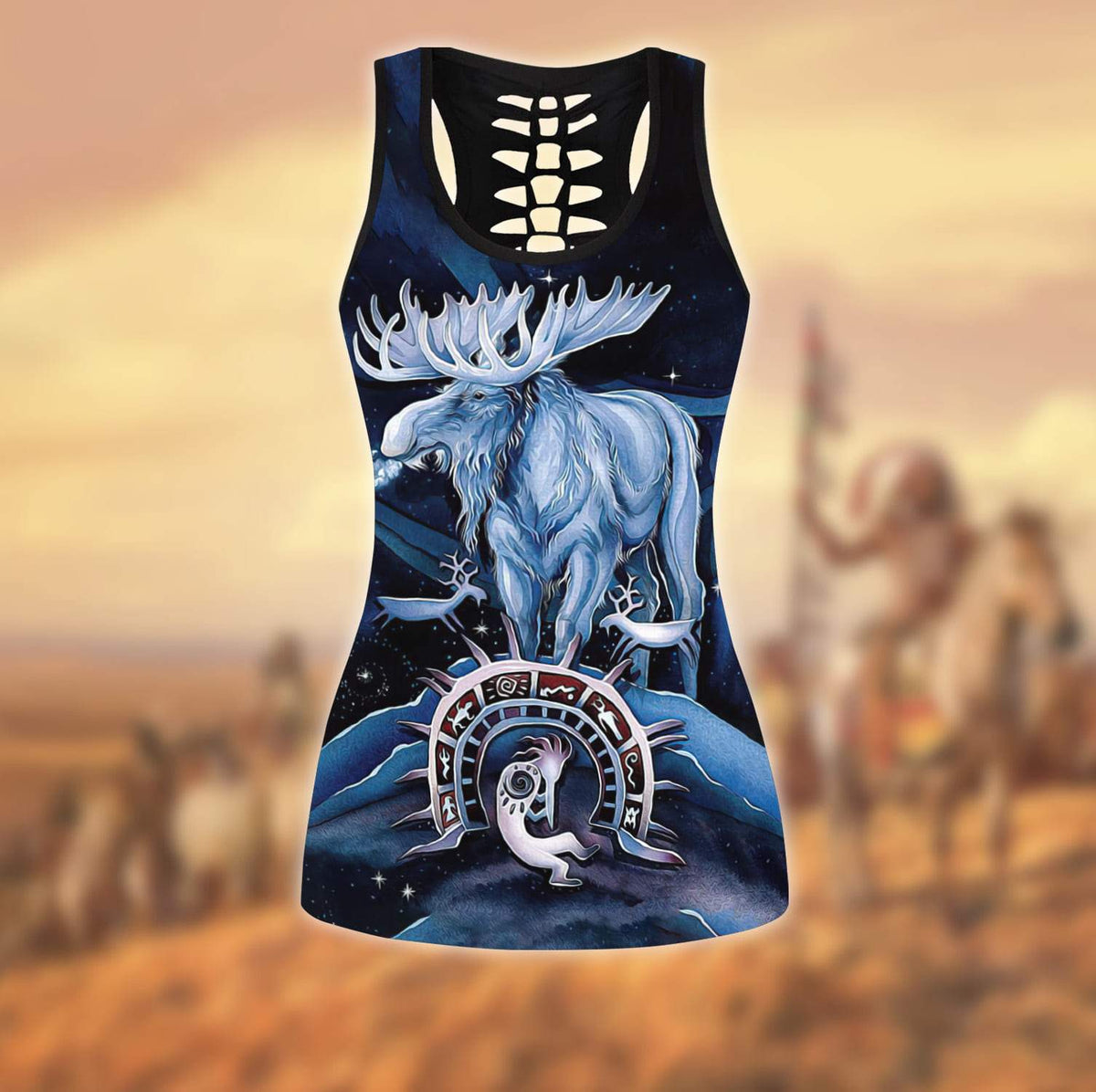 Native American 3D All Over Printed Legging + Hollow Tank Combo