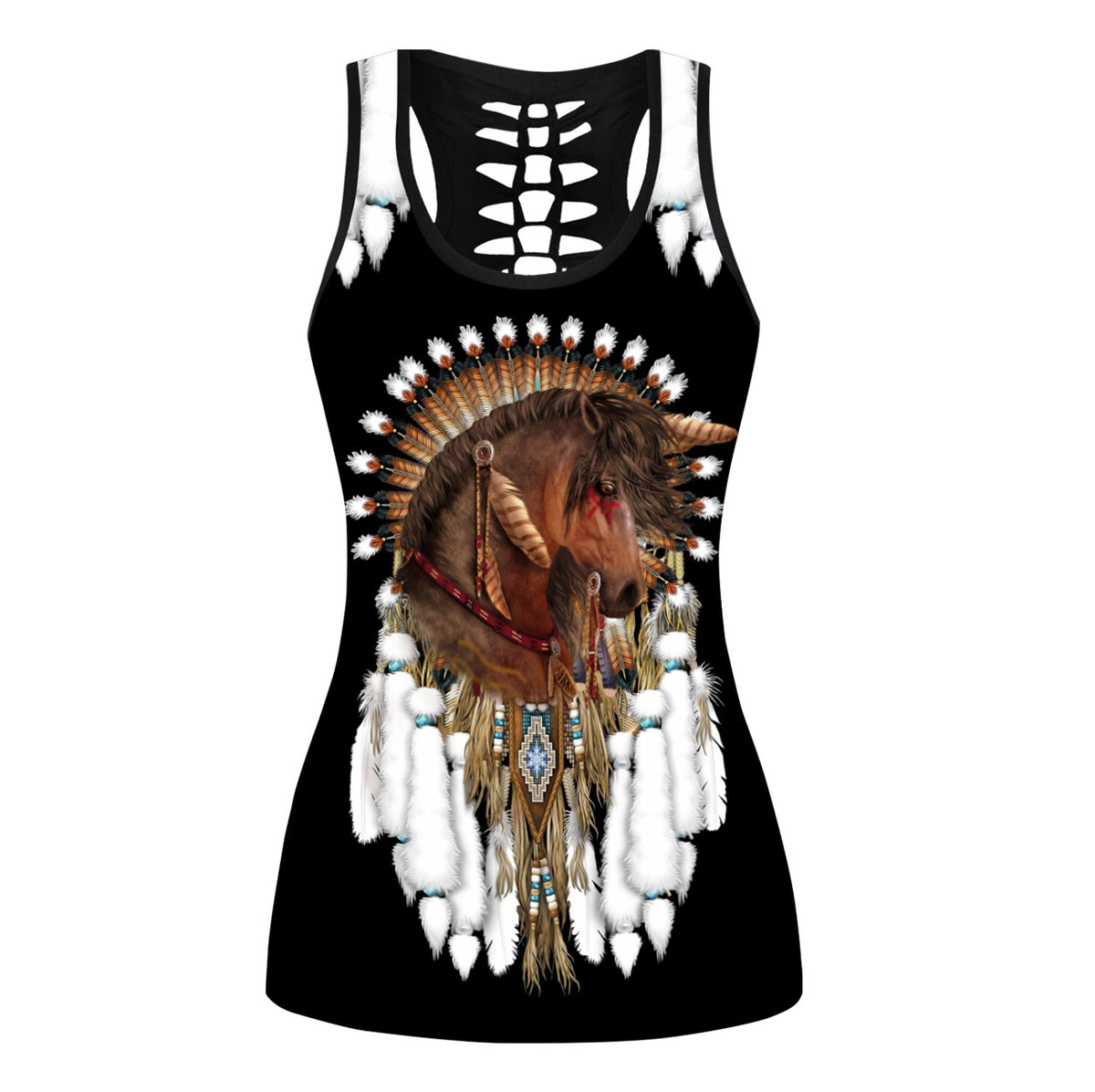 Native American 3D All Over Printed Legging + Hollow Tank