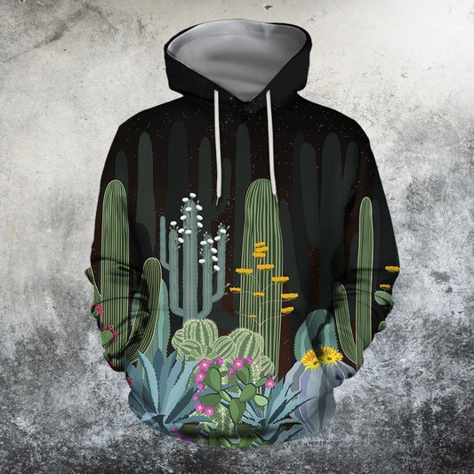 3D All Over Printed Black cactus Shirts-Apparel-NTH-Hoodie-S-Vibe Cosy™