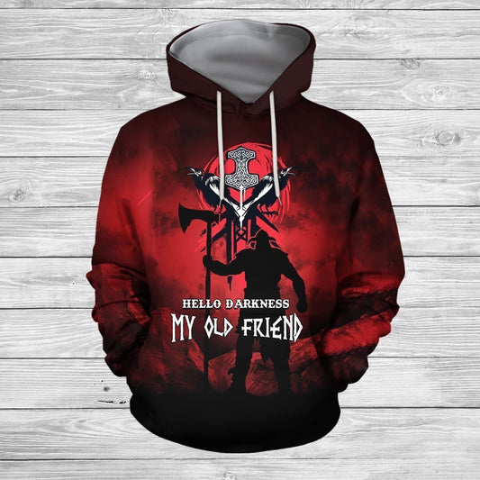 3D Printed Vikings Raider Clothes-Apparel-HP Arts-Hoodie-S-Vibe Cosy™