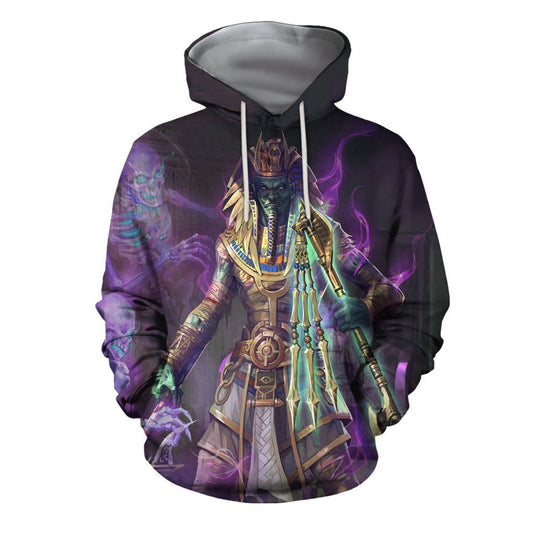 3D All Over Print Osiris Egyptian God Hoodie-Apparel-Khanh Arts-Hoodie-S-Vibe Cosy™