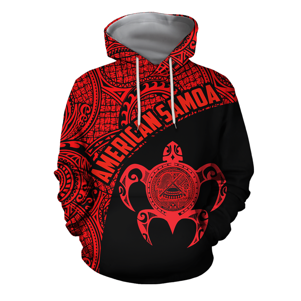 American Samoa Polynesian Hoodie - Red-Apparel-Phaethon-Hoodie-S-Vibe Cosy™