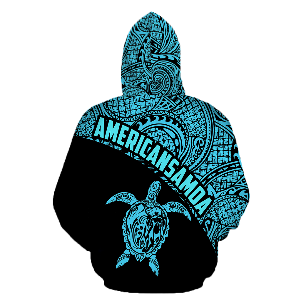 American Samoa Polynesian Hoodie - Blue-Apparel-Phaethon-Hoodie-S-Vibe Cosy™