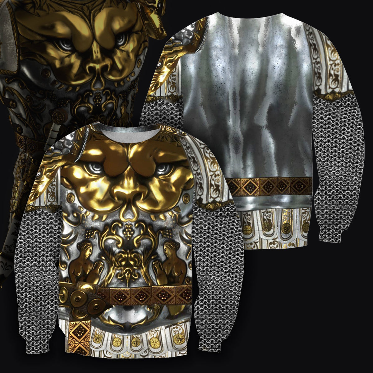 3D All Over Printed King Armor Tops-Apparel-HP Arts-Sweat Shirt-S-Vibe Cosy™