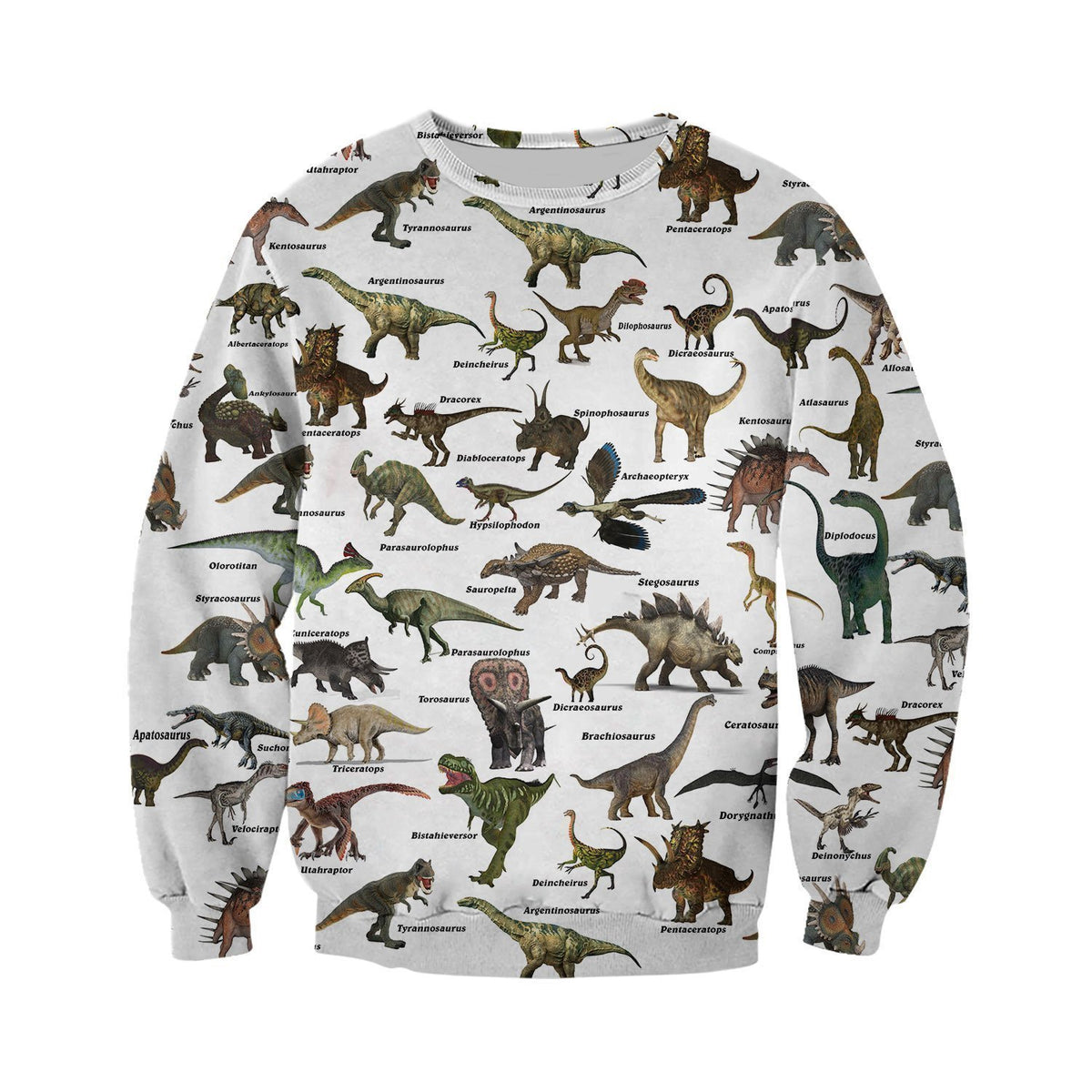 3D All Over Printed Cretaceous Dinosaurs Shirts and Shorts-3D All Over Printed Clothes-HP Arts-Long-sleeved Shirt-XS-Vibe Cosy™