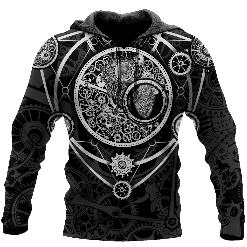 Steampunk Heart of Mechanic 3D Over Printed Hoodie for Men and Women-ML